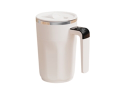 Taza de café eléctrica con agitación automática de 400 ml, pantalla de temperatura, color blanco, Digitallab