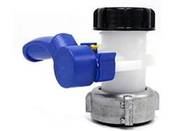 Válvula Mariposa Para Tanque Ibc Hasta 1000 L O Cisterna Con Adaptador Para Brida Dn50 (75 Mm, Aluminio)