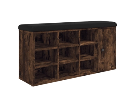 Banco zapatero madera de ingeniería VIDAXL roble ahumado (102x32x50 cm)