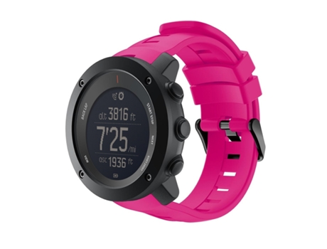 Correa de silicona para reloj inteligente Suunto Ambit3 Vertical (rojo rosa)