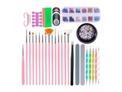 Kit de manicura que incluye bolígrafo perforador de puntos, cinta adhesiva para manicura, diamante de agua y lima de uñas - ST-02