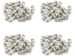 80 Adaptadores De Conector Coaxial Bnc Macho A F Jack Para Cámaras Cctv