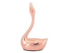 Soporte para fotos de mesa con forma de cisne, dorado y rosa, para fiestas.