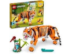 LEGO Creator: 3-em-1 Tigre Majestoso, Kit de Construção, com um Tigre, um Panda Vermelho e uma Carpa Koi, 9+ Anos (755 peças)