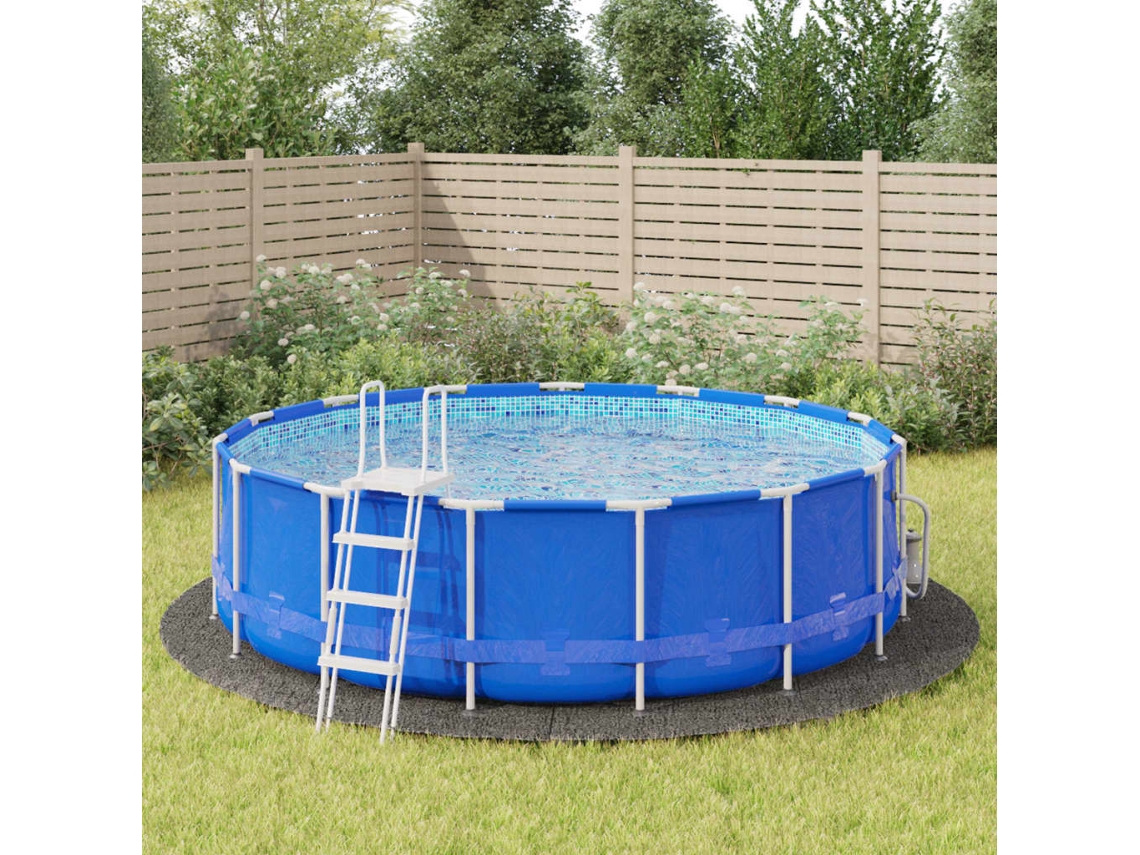 Tapiz de suelo piscina geotextil de poliéster gris claro 500cm VIDAXL
