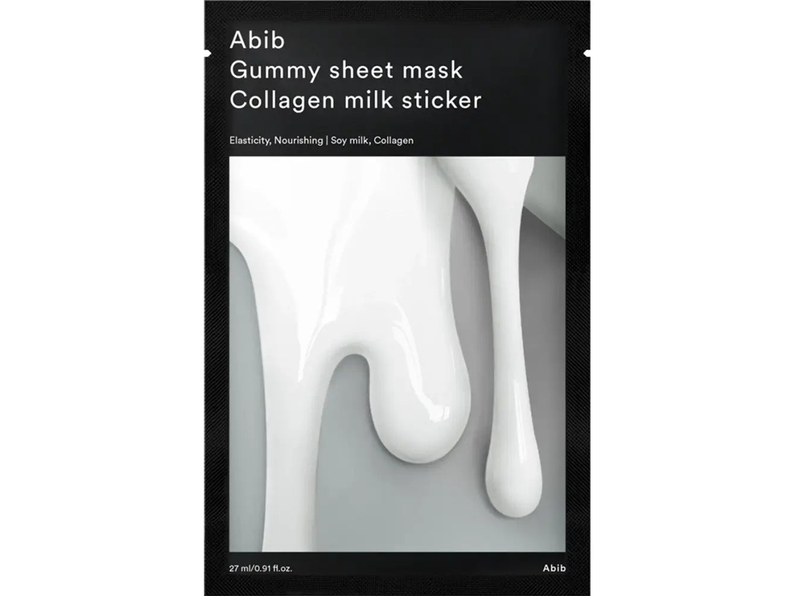 Abib Collagen Milk Sticker Mascarilla Facial En Hoja - Microfibra, Textura Gummy, Vegana.