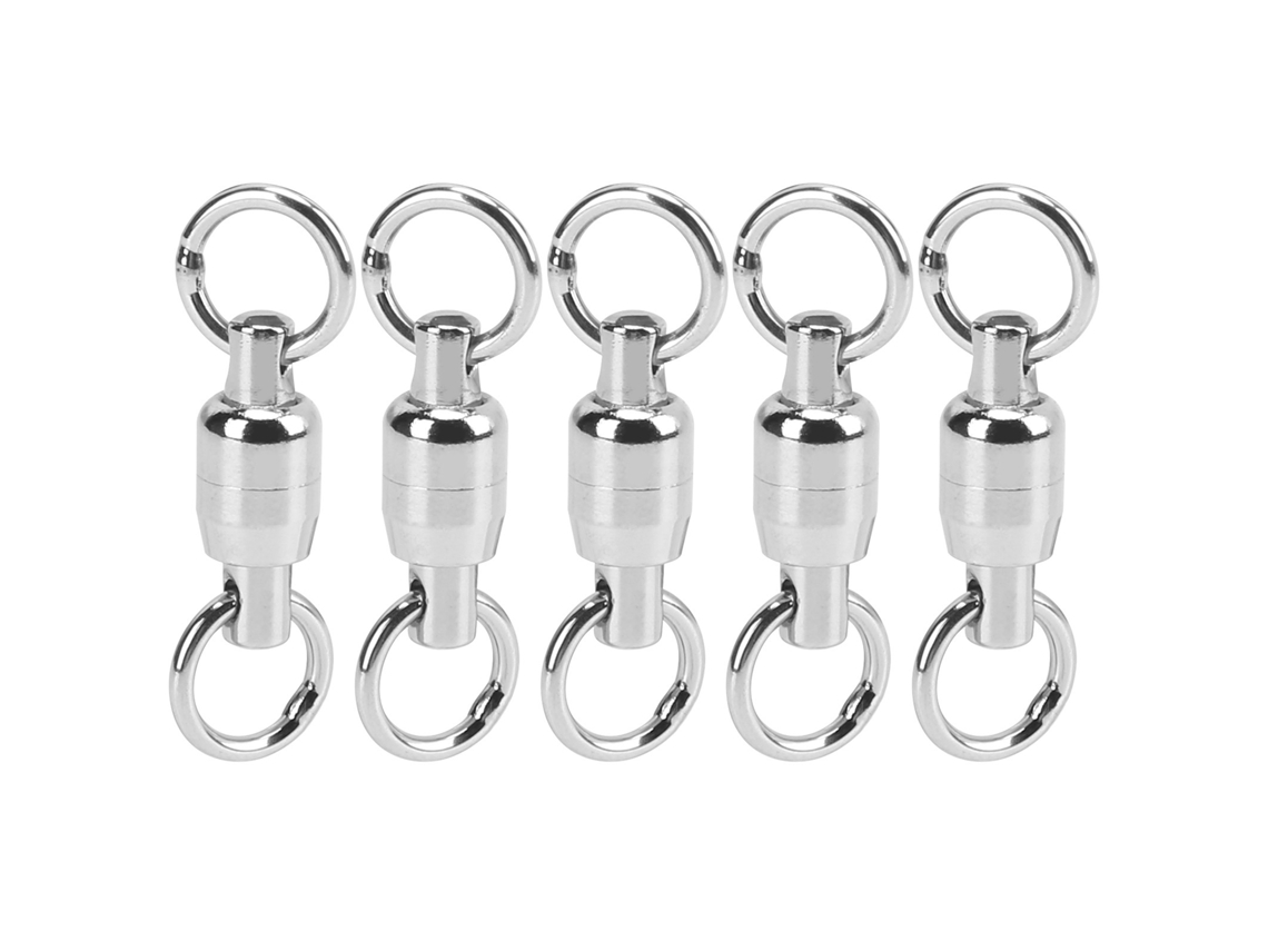2026rebe-5pcs Conector De Anillo 8 Forma Giratorio De Acero Inoxidable Con Rodamiento Bidireccional Accesorios De Pesca(5)