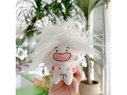 Conjunto De Peluches De Muñecas Bonitas Con Algodón Pp Exquisito Juguete De Peluche Pequeño Cómico Para Niños Para Bolsos Oficina Blanco