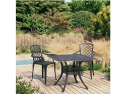 3 Pcs Conjunto De Bistro Aluminio Fundido Preto Dkd Home Decor