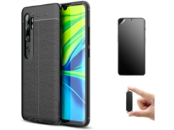 Kit Funda, Película Y Soporte Xiaomi Mi Note 10 Pro Ultimatte Rugged Leather Negro