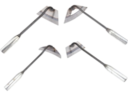 Juego De 4 Azadas De Mano Para Jardinería, Herramientas Para Deshierbar, Acero Resistente, Para Uso En Exteriores E Interiores.