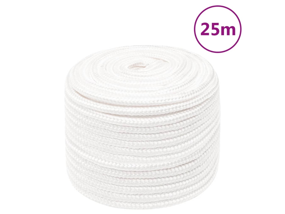 Cuerda De Barco Polipropileno Blanco Intenso 12 Mm 25 M
