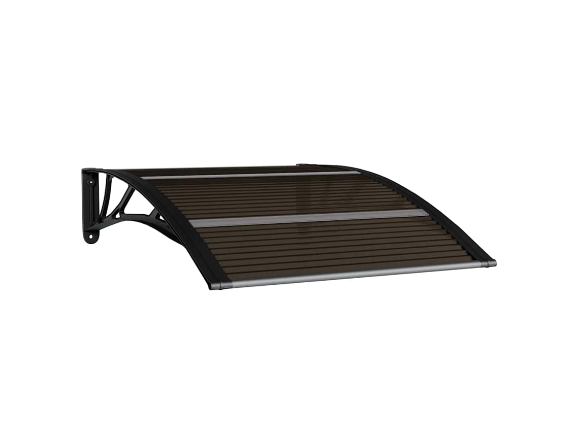 Maison Exclusive - Marquesina Para Puerta De Policarbonato Negra, 100 X 75 Cm