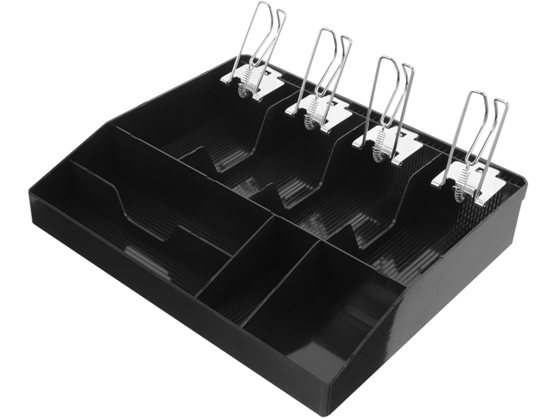 Caja Registradora Portátil Con Compartimentos Para Billetes Y Cajón Portamonedas.