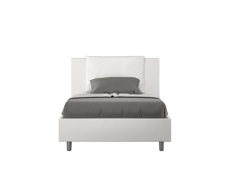 AnteaITYHOME Media cama tapizada sin somier (120 x 190 cm - Paneles de melamina y piel sintética)