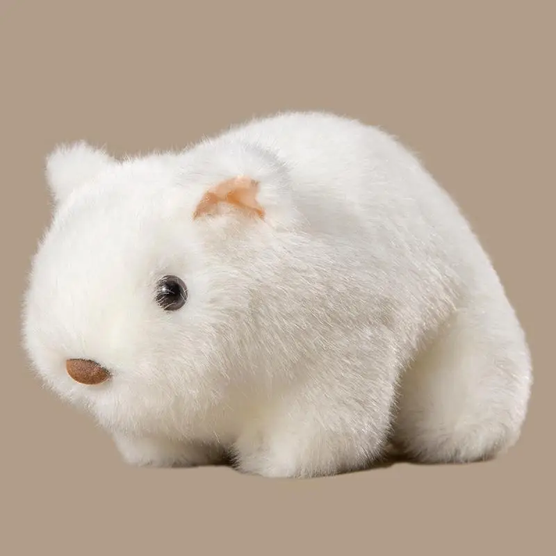 (blanco, 18 Cm) Peluche Realista De Wombat De 18 Cm