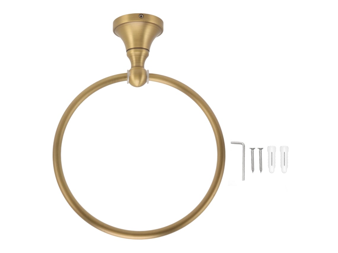 Toallero de pared resistente de bronce antiguo