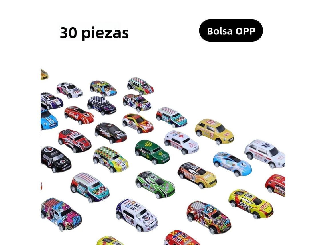 Coches de juguete de aleación de cobre, planeadores de fricción inercial para niños (30 piezas)