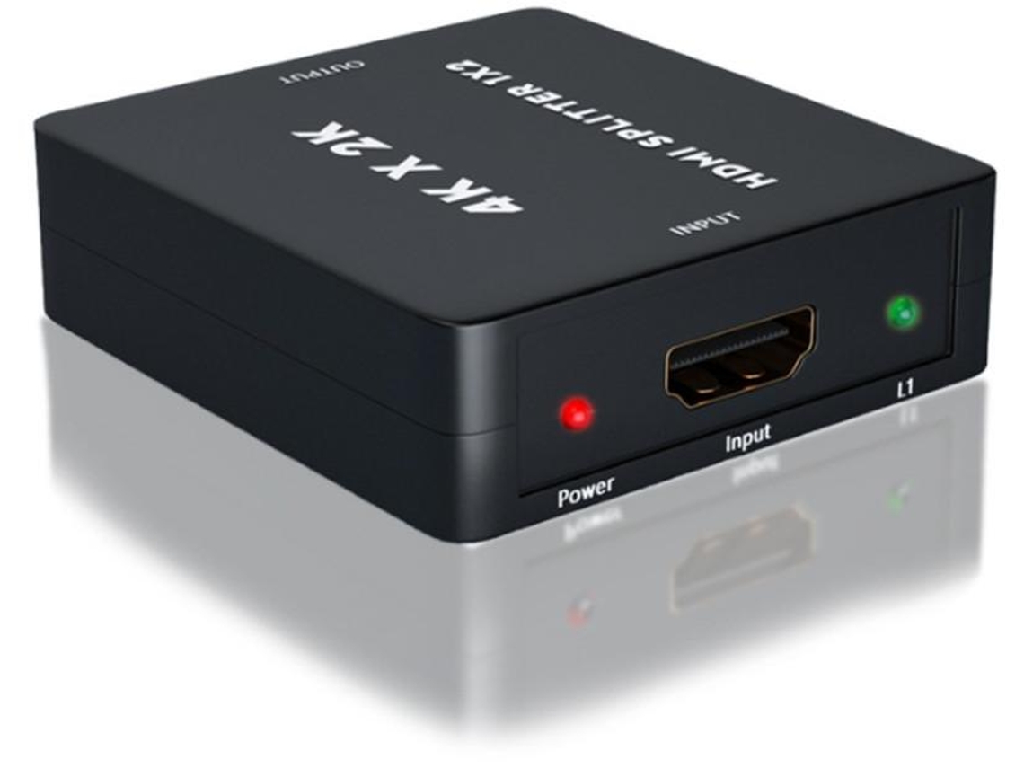 4K Hdmi Splitter 1X2 Hdmi Splitter 1 Entrada 2 Salidas Amplificador Distribuidor de 2 Vías Hdmi Ver 1.4 Soporte 3D Hdcp Negro BISBISOUS