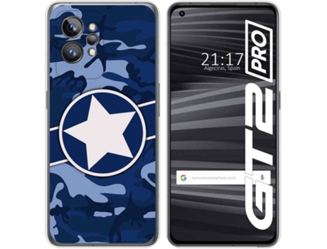 Carcasa para Realme GT 2 Pro 5G TUMUNDOSMARTPHONE Dibujos Camuflaje 03 Multicolor