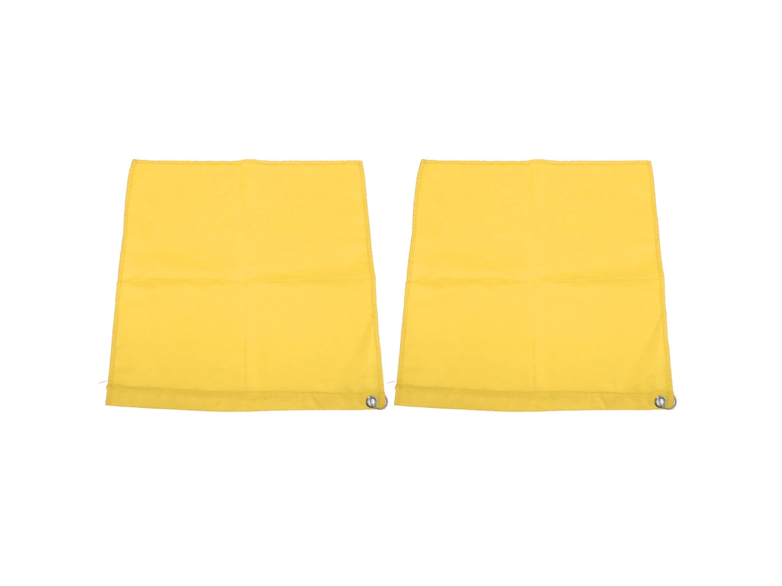 2 banderas para entrenamiento de caballos, resistentes al desgaste, portátiles, de nailon, ecuestres, amarillas.