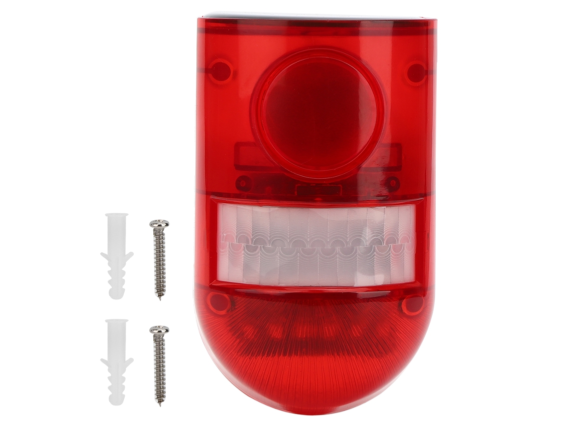 Lámpara De Alarma Solar Impermeable Con Sensor De Movimiento Pir Para Jardín Y Granja.