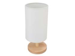 2026-lámpara De Mesa De Noche Simple Dimmable Led Retro De Tela Y Madera Para Dormitorio