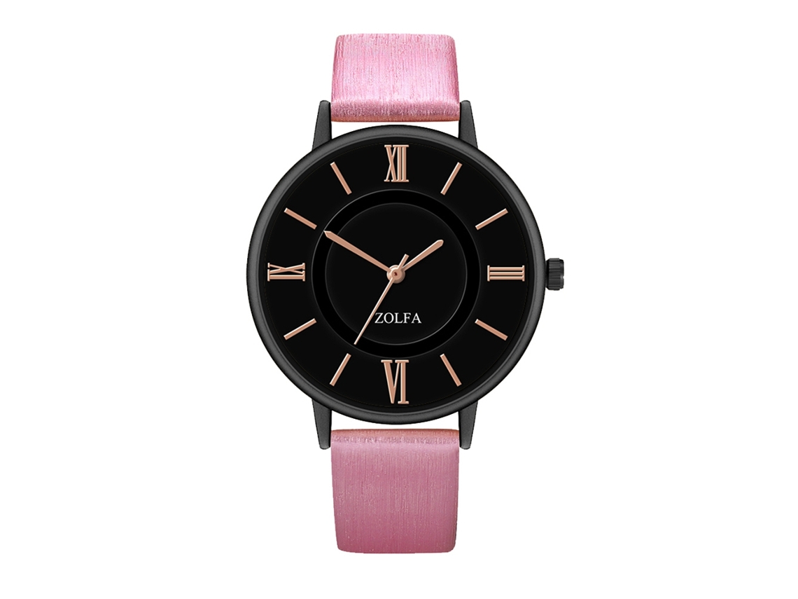 Reloj De Cuarzo Clásico Elegante Estilo Empresarial Para Parejas Unisex Regalo (rojo Rosa)