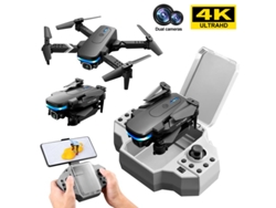 Mini Dron Plegable Ky910 Con Cámara Dual 4k (3 Baterías - Duración De La Batería 12 Min - Negro)