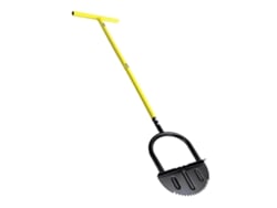 Aparador de bordas em meia-lua com cabo, serra manual dentada para aparar grama, jardim ou calçada.