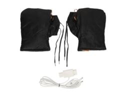 Guantes Calefactables Para Manillar De Moto Con Doble Aislamiento, 10 W, Pu Suave, Impermeables Para Invierno.