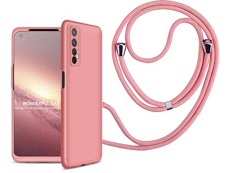Funda Realme 7 Slim Armor 360º con Collar Rosa