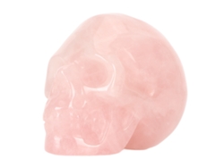 Escultura En Miniatura De 5 Cm Con Forma De Calavera De Cristal Rosa Para Meditación.