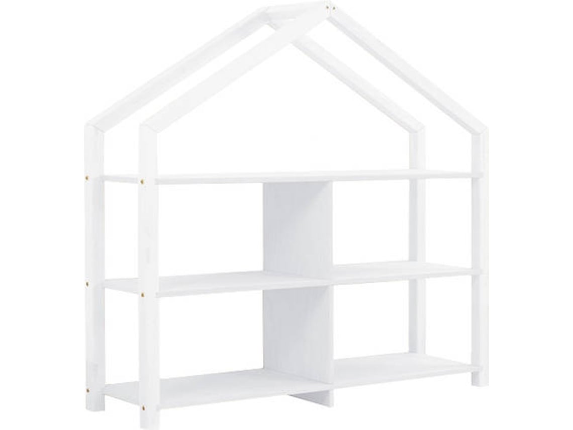 Estante BENLEMI Shelly (Blanco - Aglomerado Abedul - 39x146x137 cm)