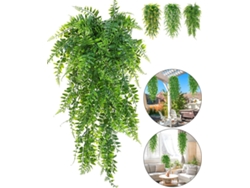 Conjunto 2 Plantas Artificiales Verdes Colgadas Premium, Interior Y Exterior, Decoracao Quarto