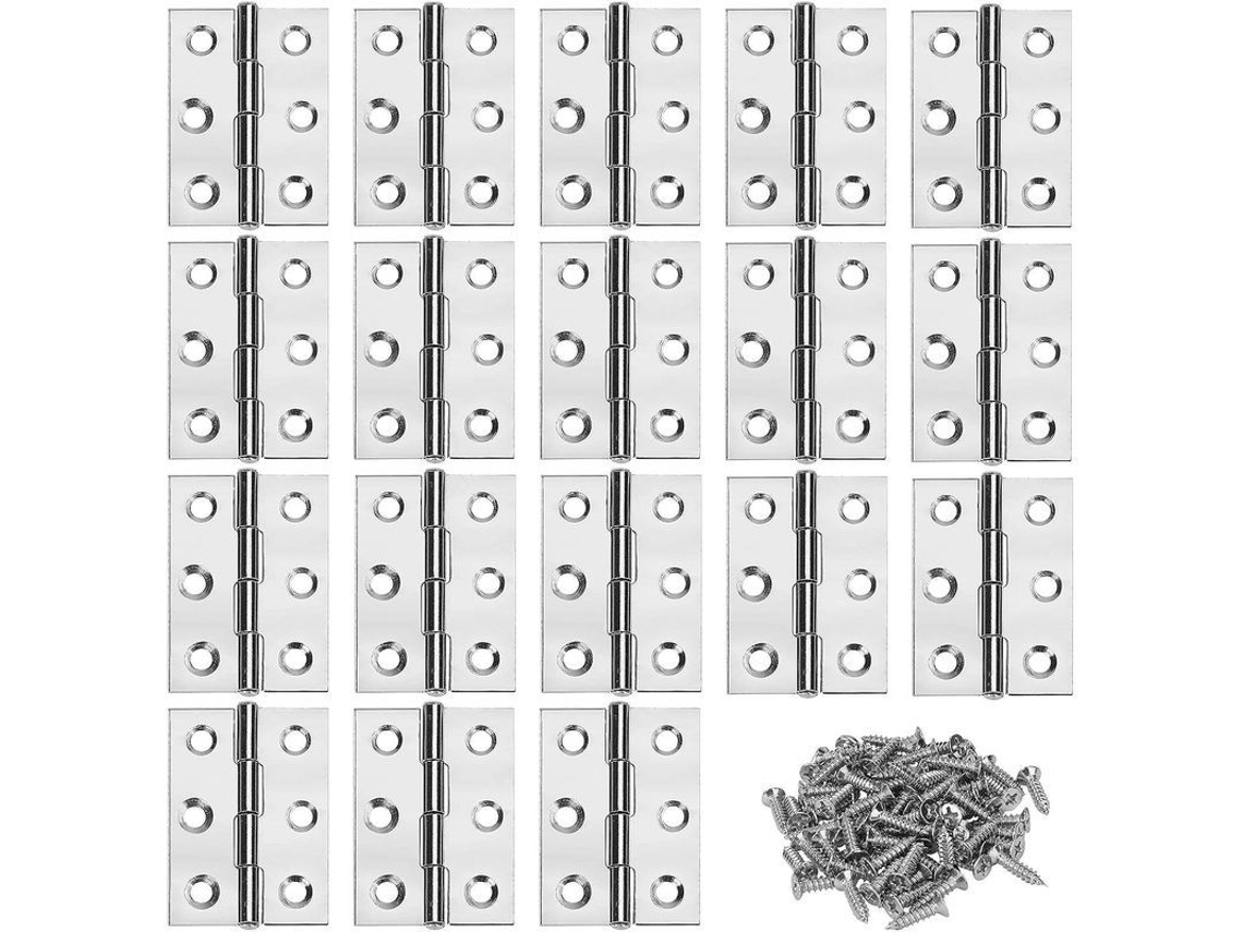 Clips Para Cajones Linjou De Acero Inoxidable De 44*32 Mm, 18 Piezas Con Tornillos Para Muebles, Armarios, Puertas Y Herrajes Para El Hogar.