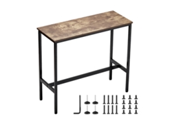 Mesa alta de bar Succebuy con estructura de metal para cocina, 99 x 40,6 x 90,2 cm
