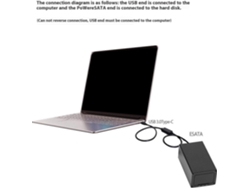 Adaptador Plugs Play Usb C A Esata Con Fuente De Alimentación, Cable Convertidor Rápido De 5 Gbps