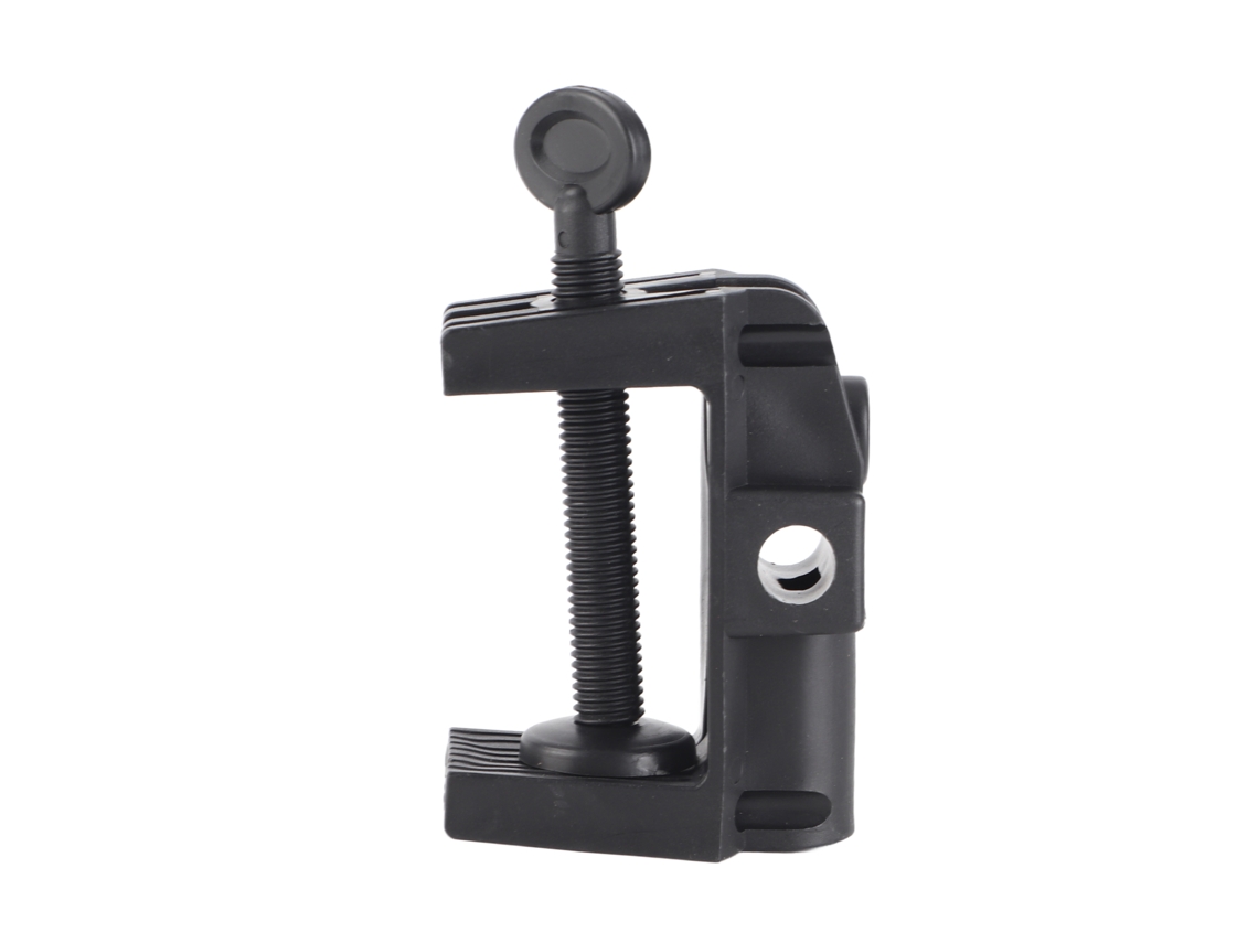 Abrazadera En C De Mesa De Abs Negro Para Soporte De Lámpara De Mesa Con Fijación Firme.