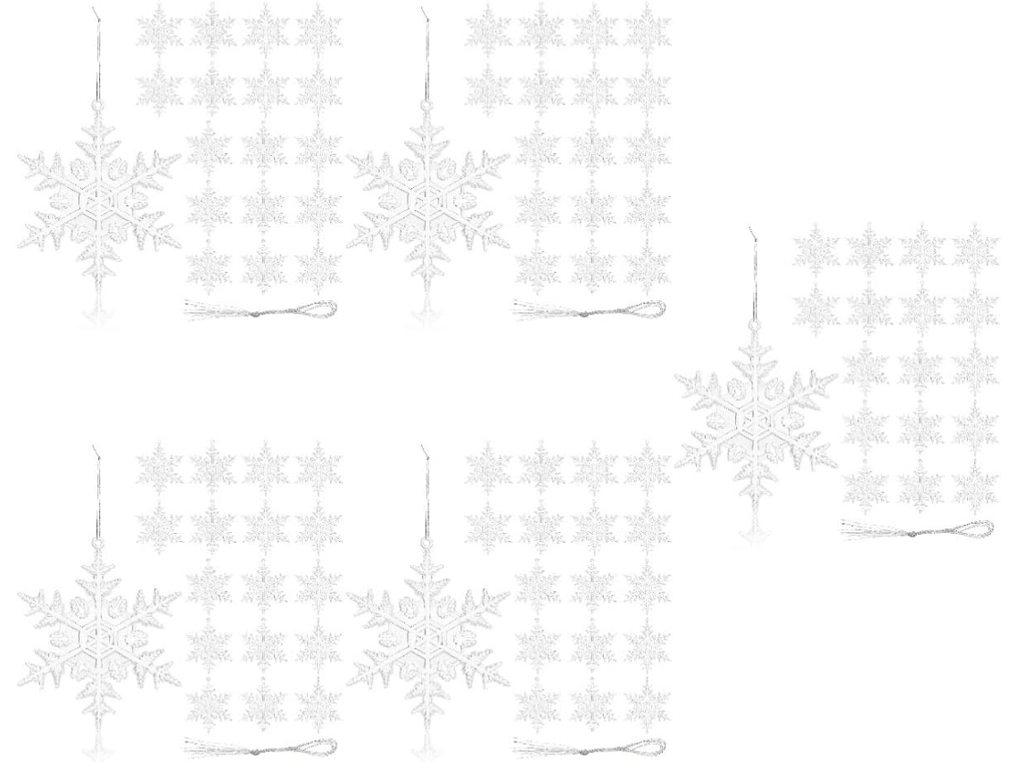 5 Juegos De Luces Colgantes Transparentes Con Forma De Copo De Nieve, Ideales Para Navidad En Exteriores.