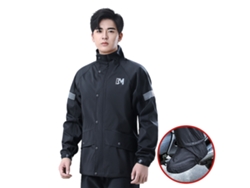 Traje de lluvia reflectante e impermeable para moto Rebe con pantalón y cubrezapatos.