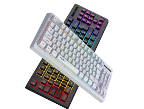 Teclado Gaming NANA L100 RGB (Mecánico - Portugués - Negro)