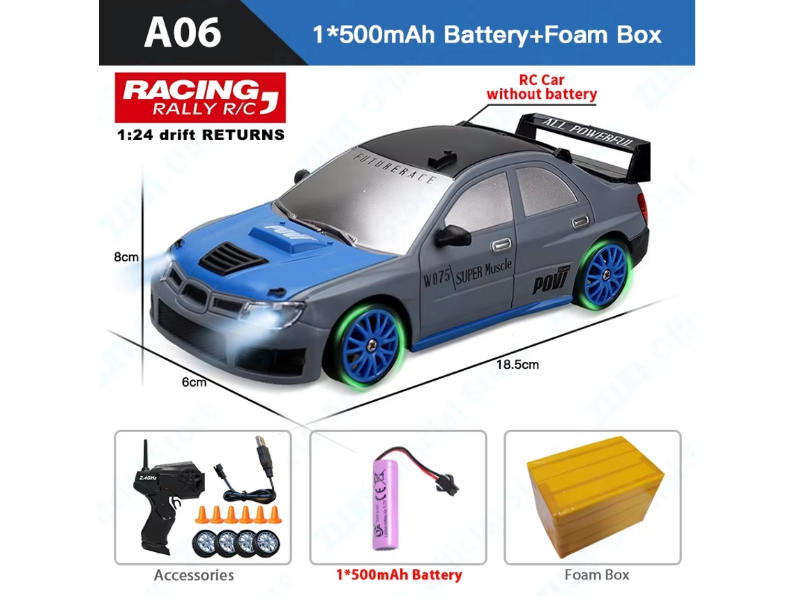 Coche teledirigido 4x4 2.4G con luz LED, modelo profesional Drift GTR AE86, ideal para carreras y regalo infantil. Aeuzwr