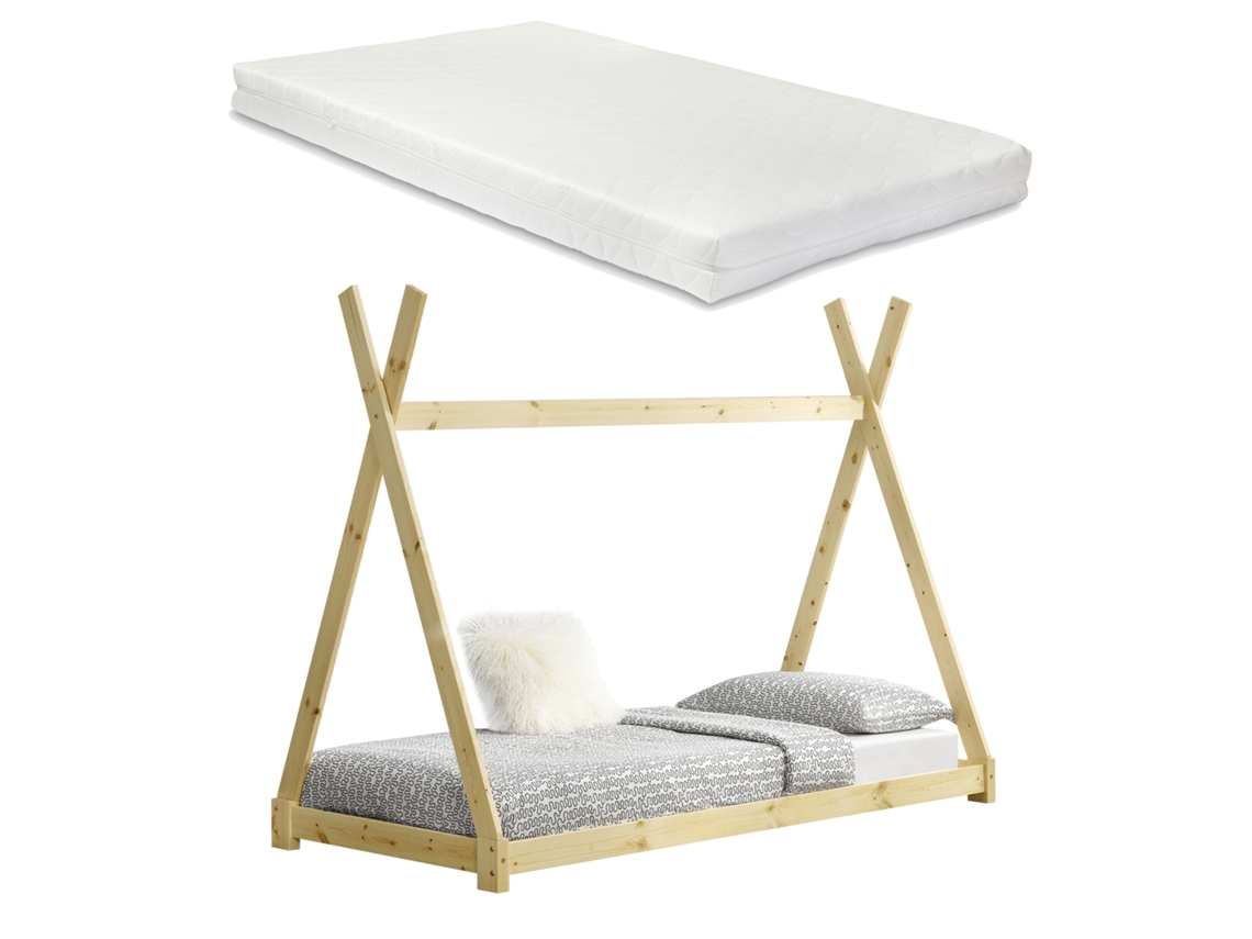 Estructura de Cama Infantil [EN.CASA] (Beige - Madera - 90 x 200 cm)