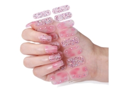 Tiras de esmalte de uñas, pegatinas para decoración de uñas, geles navideños, tiras de uñas, pegatinas para esmalte de uñas, envolturas para uñas, decoración de uñas Nostalgia88