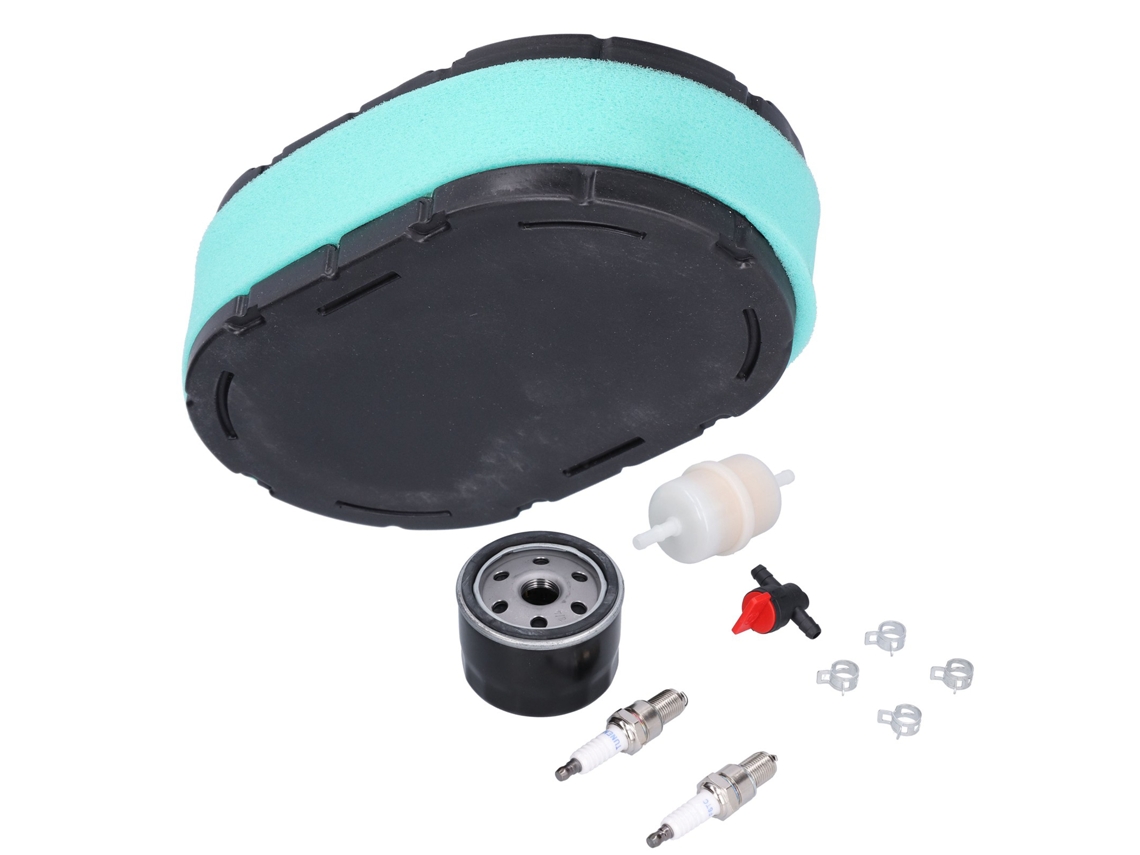 Kit de mantenimiento con filtro de aire, velocímetro y bujía para cortacésped Kt610