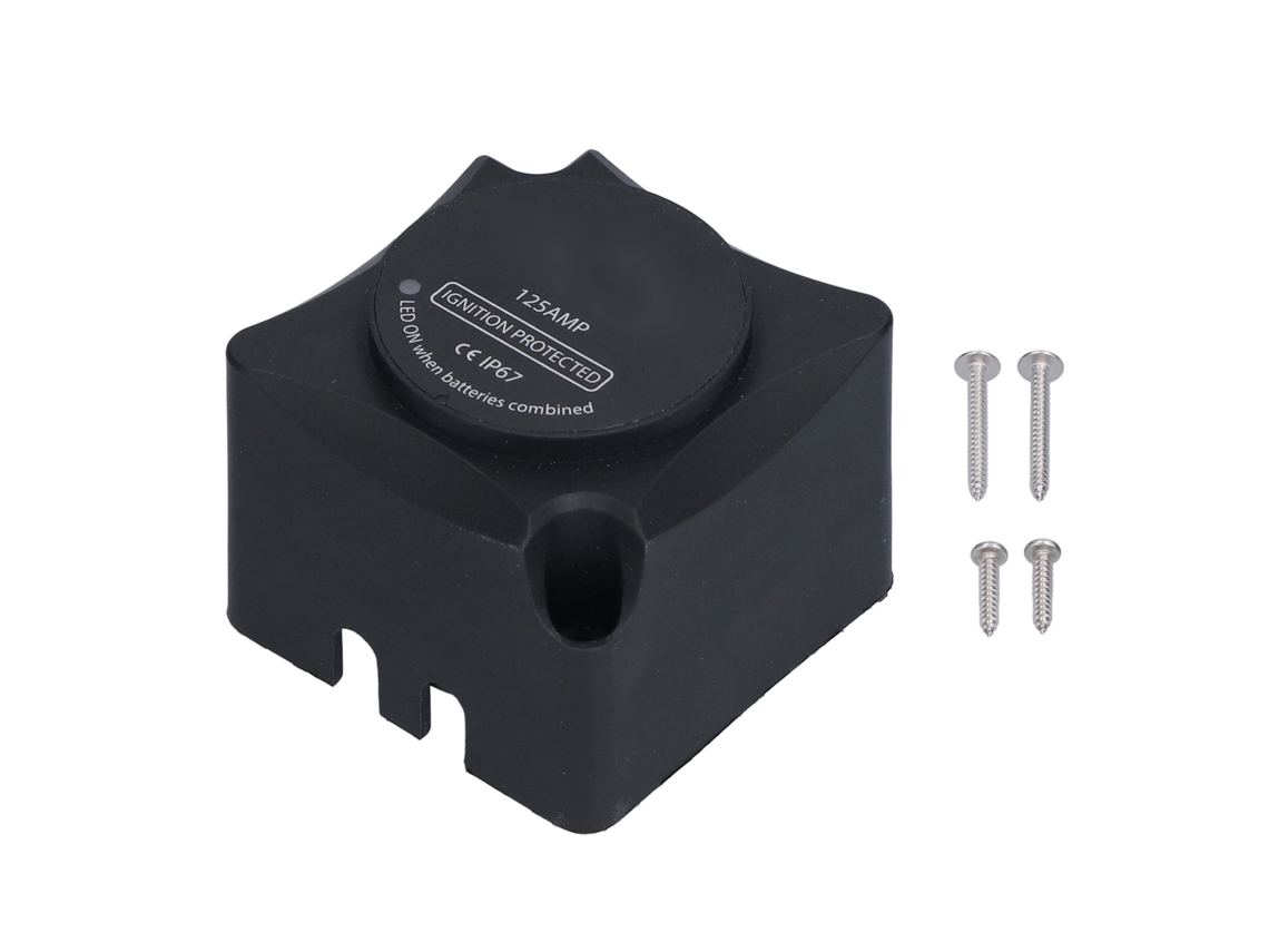 Relé Sensible A La Tensión Vsr 12v 125a Aislador De Batería Carga Automática Doble Con Tornillos Ip67