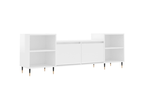 Mueble para TV VIDAXLmadera contrachapada blanco brillo (160x35x55 cm)