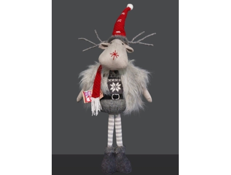 Peluche de Navidad Figura de Navidad Nieve y Reno Reno 52cm