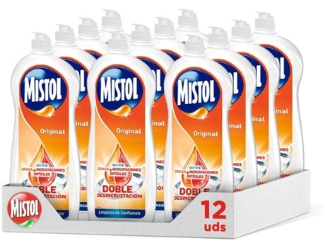 Detergente de Vajilla MISTOL Original 12 Unidades (600 ml)